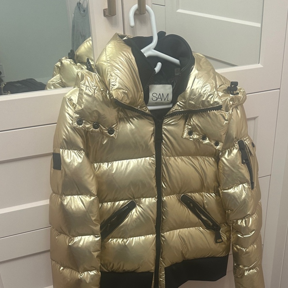 SAM Metallic Gold Puffer Jacket